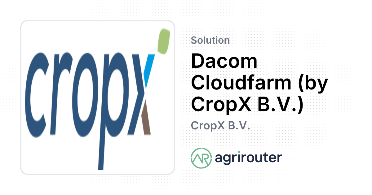 Dacom Cloudfarm — agrirouter Solution Finder