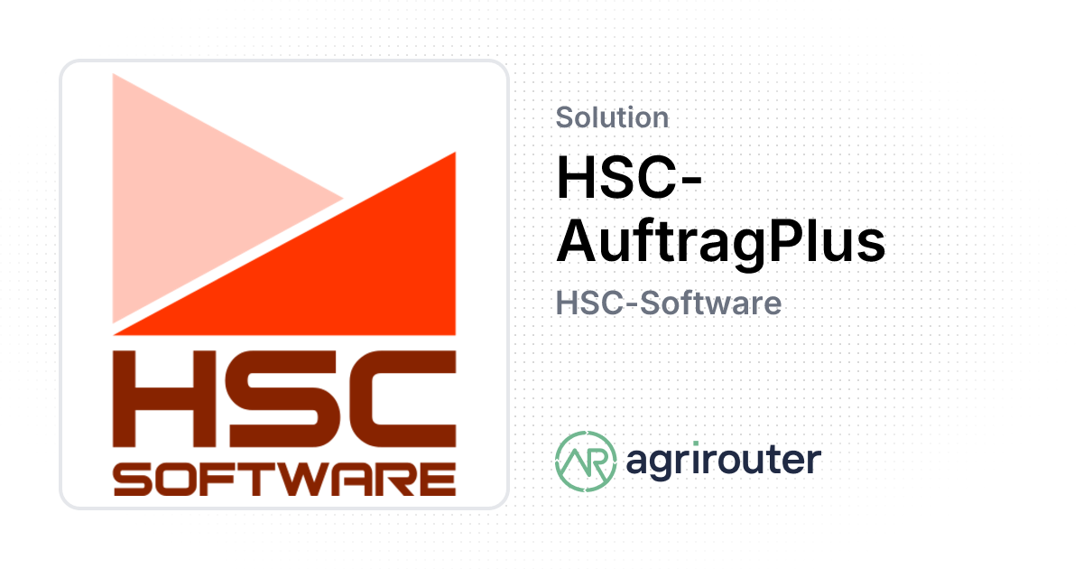 HSC-AuftragPlus — agrirouter Solution Finder