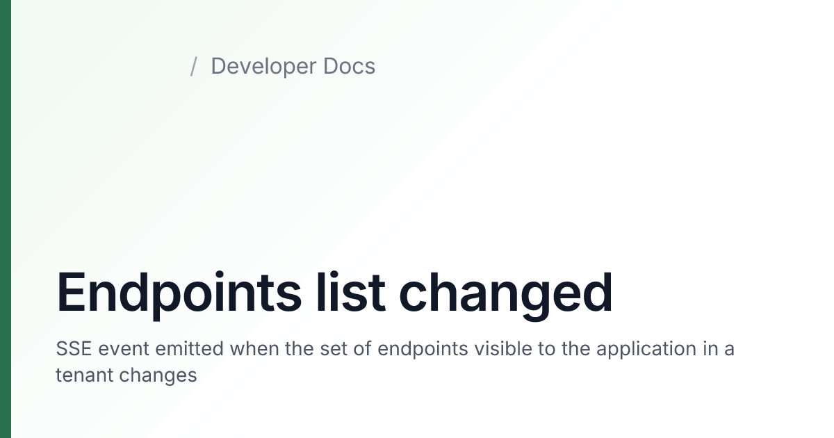 Endpoints list changed — agrirouter Developer Docs