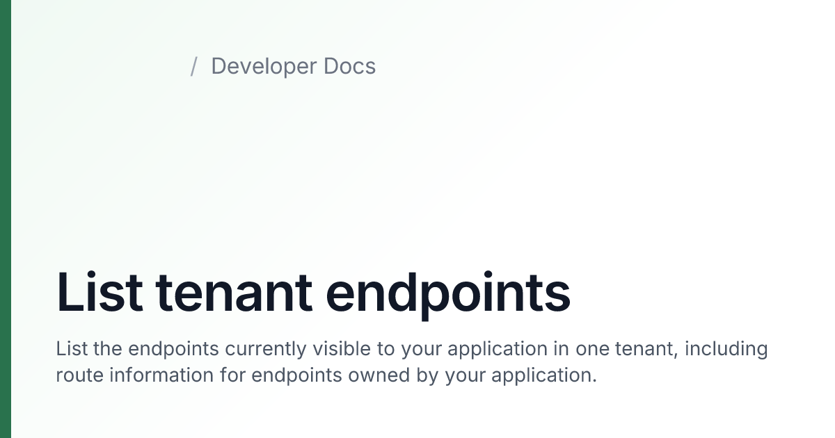 List tenant endpoints — agrirouter Developer Docs
