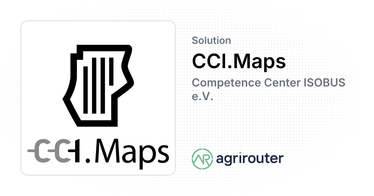 CCI.Maps — agrirouter Solution-Finder